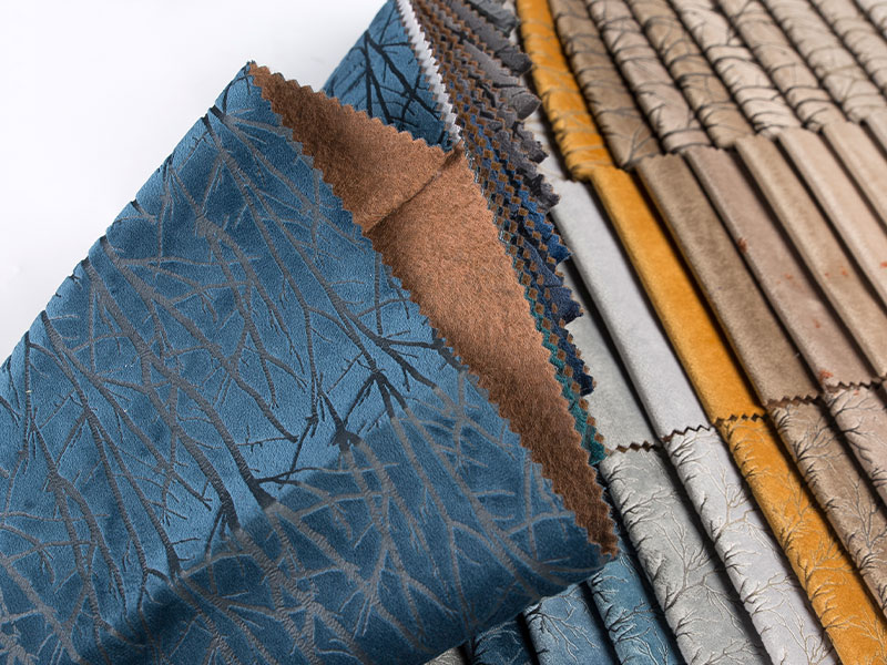 부드러운 침대를위한 벨벳 브론 징 패브릭